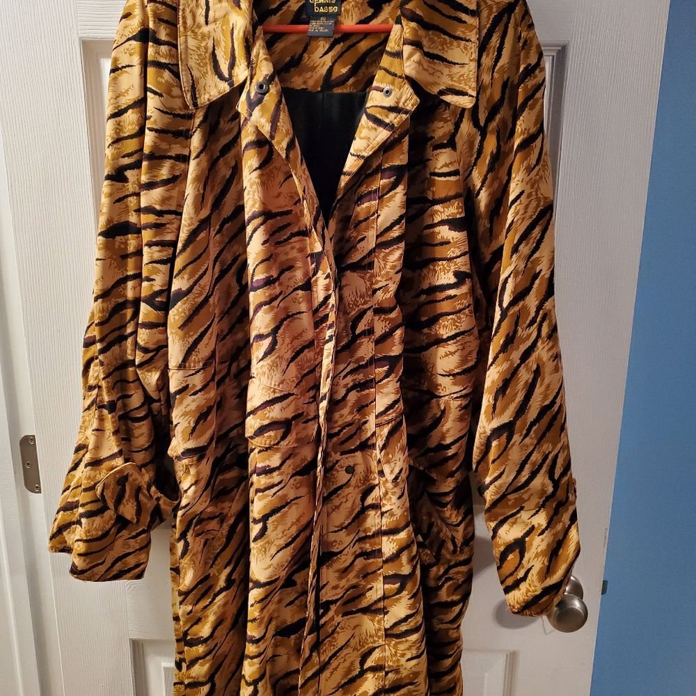 Dennis Basso Tiger Print Coat